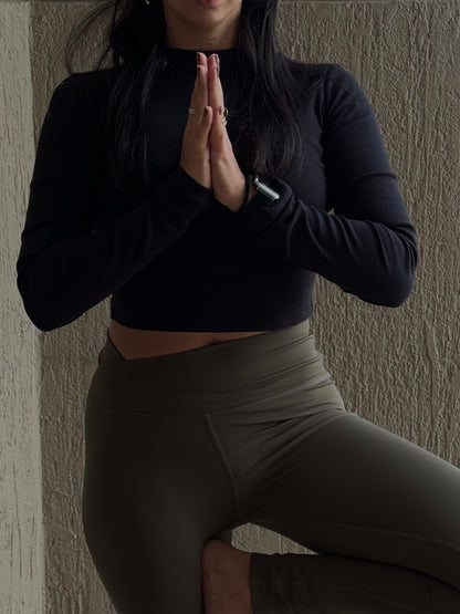 Charcoal Cotton Long Sleeve