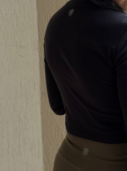 Charcoal Cotton Long Sleeve